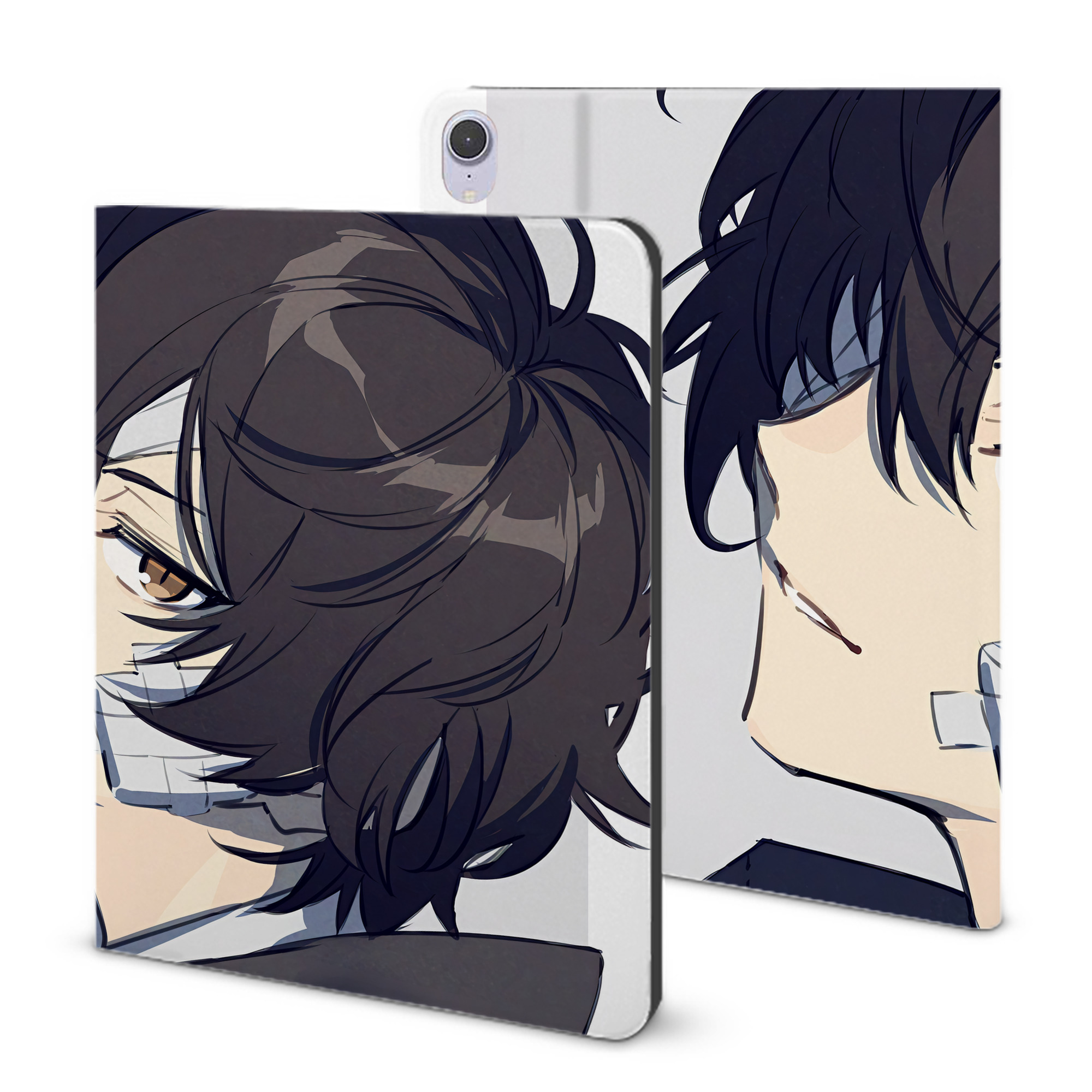 （画像用） 文豪ストレイドッグス Bungo Stray Dogs IPad ケース ブック型 PUレザー TPU 耐衝撃 軽量 薄型 ペン収納なし 全面保護 IPad 各モデル対応